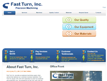 Tablet Screenshot of fastturninc.com